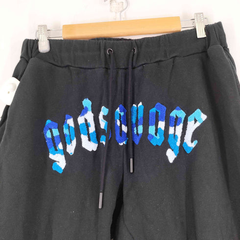 godsovage OG LOGO SWEATPANTS - BLACK メンズ