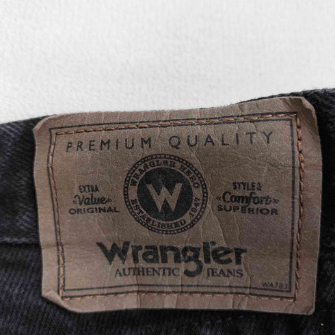 ラングラー Wrangler PREMIUM QUALITY 後染め ブラックデニム メンズ 38×30