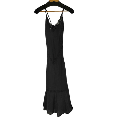ザラ ZARA VOLUMINOUS COTTON DRESS BLACK レディース US S