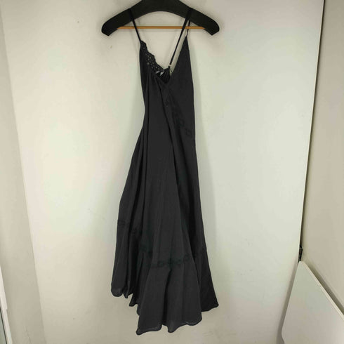ザラ ZARA VOLUMINOUS COTTON DRESS BLACK レディース US S