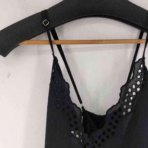 ザラ ZARA VOLUMINOUS COTTON DRESS BLACK レディース US S
