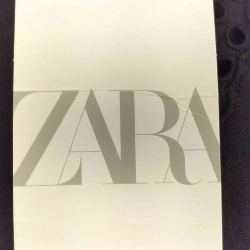 ザラ ZARA VOLUMINOUS COTTON DRESS BLACK レディース US S
