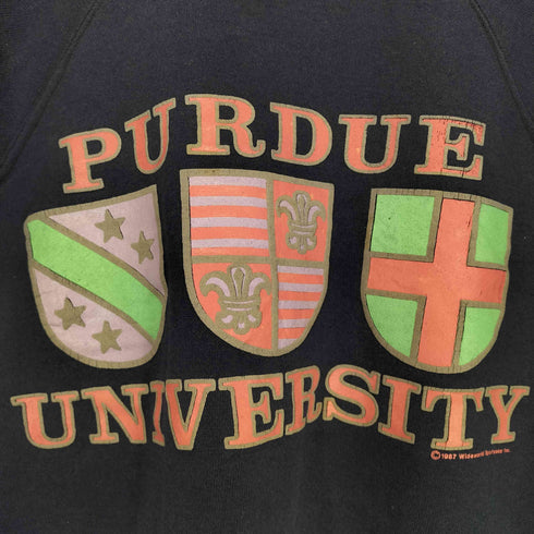 PURDUE UNIVERSITY MADE IN USA ラグランスウェット メンズ M