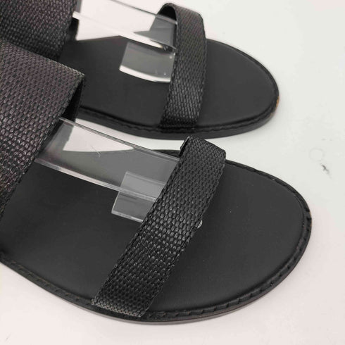 チャールズアンドキース CHARLES&KEITH メタリックバックル ラフィアサンダル レディース 38