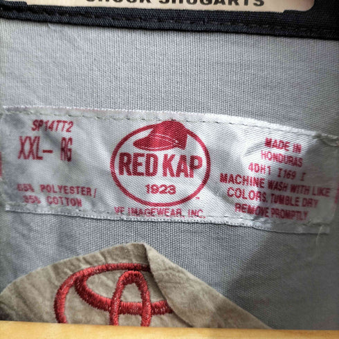 レッドキャップ RED KAP 企業ロゴバイカラーワークシャツ メンズ L-RG