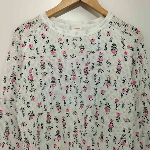 ジェーイーモーガン JEMORGAN 花柄 ワッフル サーマル L/S Tシャツ レディース ONE SIZE