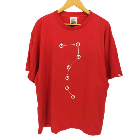 パンクドランカーズ PUNK DRUNKERS 北斗七星 PUSH THE BUTTON 両面プリント S/S Tシャツ メンズ