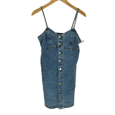 アーバン レヴィヴォ URBAN REVIVO フロンボタンデニムキャミワンピース レディース JPN:M