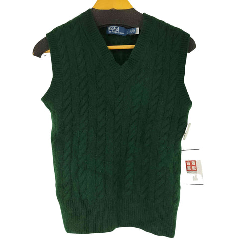 ポロバイラルフローレン Polo by RALPH LAUREN カシミヤ混 ケーブル Vネックニットベスト レディース JPN:S