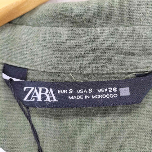 ザラ ZARA リネンレーヨン開襟シャツ レディース JPN:S
