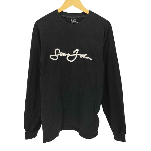 ショーンジョン Sean john 00S ロゴ刺繍 L/S Tシャツ メンズ import:XL