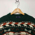 ノーティカ NAUTICA 90S OLD L/S クルーネック ウールニット ノルディック雪柄 メンズ L/G