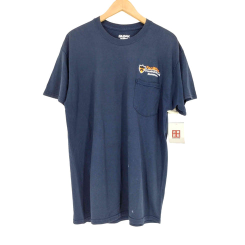 ギルダン GILDAN 企業ロゴ刺繍ポケットTシャツ メンズ L