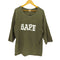 アベイシングエイプ A BATHING APE 90S 初期タグ ロゴプリント 七分袖 フットボールT メンズ JPN:L