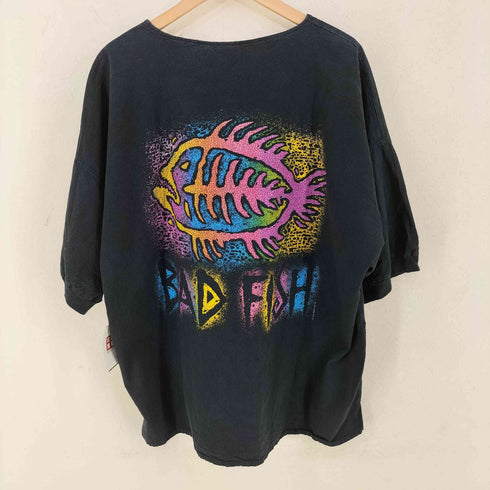 SUN SPORT WEAR BAD FISH ヘンリーネックプリントTシャツ メンズ import:XL