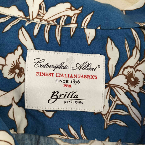 ブリッラペルイルグースト BRILLA per il gusto フラワープリント オープンカラーシャツ メンズ JPN:L