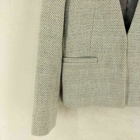 ユナイテッドアローズグリーンレーベルリラクシング UNITED ARROWS green label relaxing D ツイード ノーラペル ジャケット レディース 38