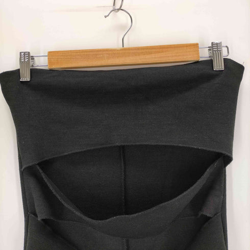 ザラ ZARA LONG DRESS WITH CUT OUT DETAIL BLACK レディース import:L
