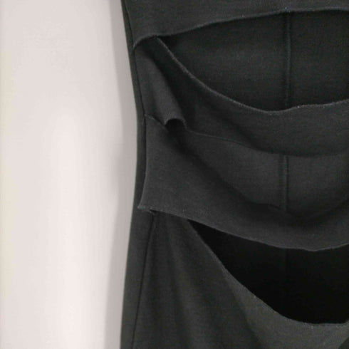 ザラ ZARA LONG DRESS WITH CUT OUT DETAIL BLACK レディース import:L
