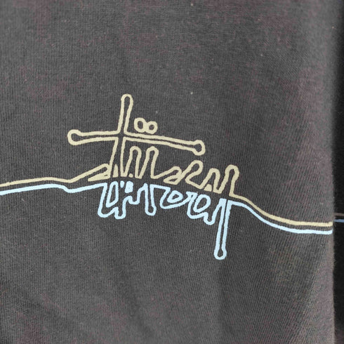 ステューシー Stussy 90S USA製 紺タグ フロントプリント S/S Tシャツ メンズ import:M