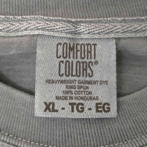 コンフォートカラーズ COMFORT COLORS HEAVYWEIGHT GARMENT DYE バックプリントクルーネックTシャツ 製品染め メンズ import:XL