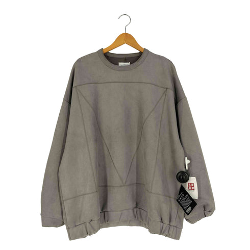 シャリーフ SHAREEF MICRO SUEDE SWITCHING BIG SWEAT マイクロスウェード スイッチング ビッグスウェット メンズ JPN:2