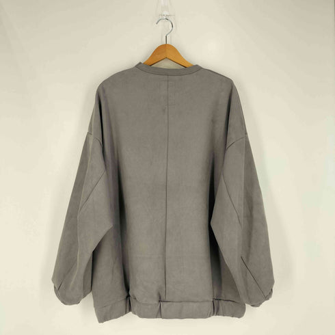 シャリーフ SHAREEF MICRO SUEDE SWITCHING BIG SWEAT マイクロスウェード スイッチング ビッグスウェット メンズ JPN:2
