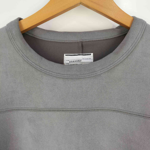 シャリーフ SHAREEF MICRO SUEDE SWITCHING BIG SWEAT マイクロスウェード スイッチング ビッグスウェット メンズ JPN:2