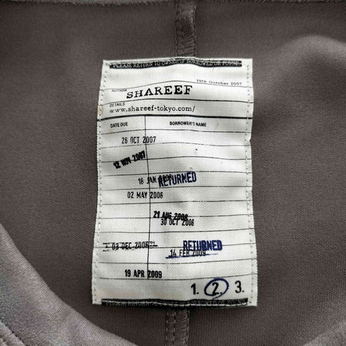 シャリーフ SHAREEF MICRO SUEDE SWITCHING BIG SWEAT マイクロスウェード スイッチング ビッグスウェット メンズ JPN:2