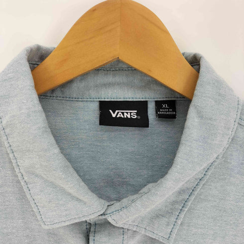 バンズ VANS ロゴ タブ レギュラーカラー S/S シャツ メンズ import:XL