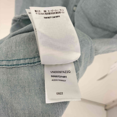 バンズ VANS ロゴ タブ レギュラーカラー S/S シャツ メンズ import:XL
