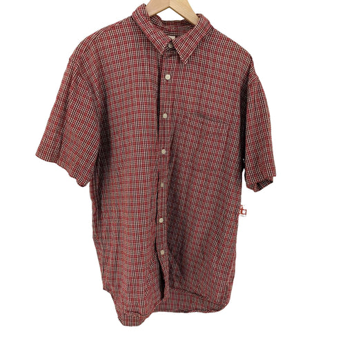 オールドネイビー OLD NAVY チェックシアサッカーS/Sシャツ メンズ JPN:L