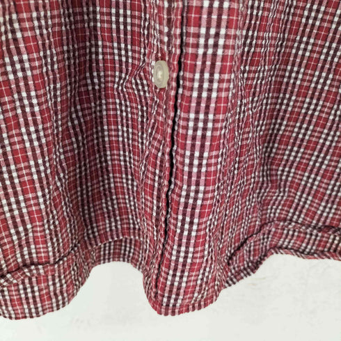 オールドネイビー OLD NAVY チェックシアサッカーS/Sシャツ メンズ JPN:L