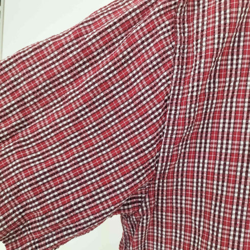 オールドネイビー OLD NAVY チェックシアサッカーS/Sシャツ メンズ JPN:L