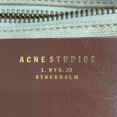 アクネストゥディオズ ACNE STUDIOS ロゴプレート レザーベルトミニボストンバッグ メンズ