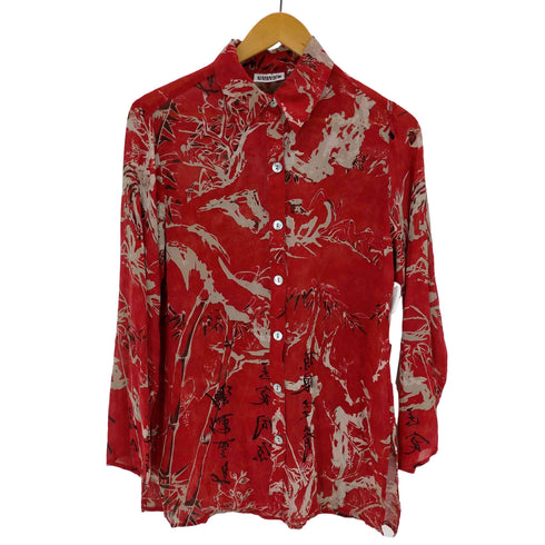 チコズデザイン CHICOS DESIGN 総柄シルクシャツ レディース
