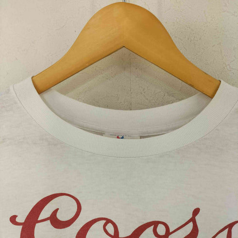 HeF-T USA製 フロントロゴプリントTee Coors シングルステッチ 企業Tee メンズ import:L