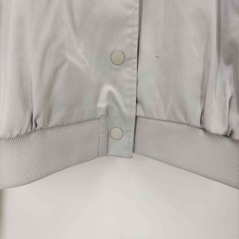 ザラ ZARA サテン クロップド ボンバージャケット レディース import:L