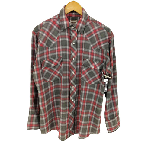 70S Western Plains Trading Co チェックウエスタンシャツ メンズ