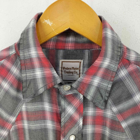 70S Western Plains Trading Co チェックウエスタンシャツ メンズ