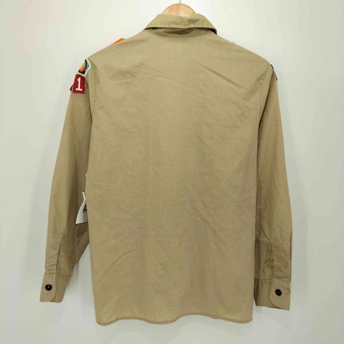 エポレット付き L/S ワッペン ミリタリワークシャツ メンズ