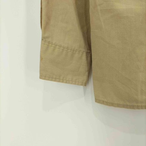 エポレット付き L/S ワッペン ミリタリワークシャツ メンズ