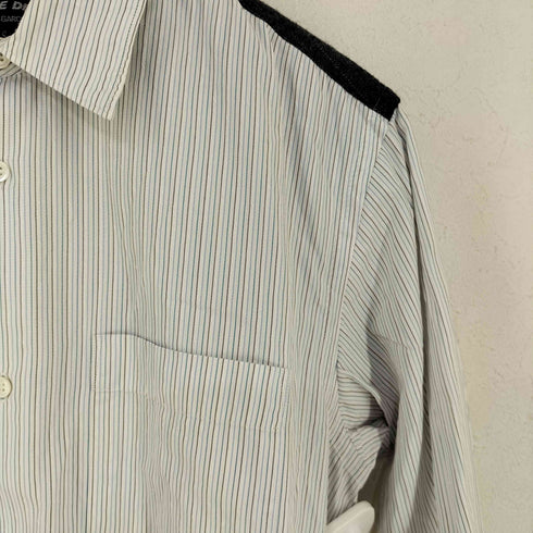 コムデギャルソンオムドゥ COMME des GARCONS HOMME DEUX ウール切り替え ストライプシャツ メンズ JPN:S