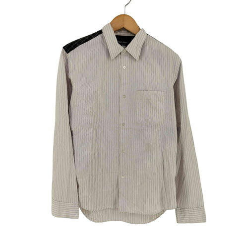 コムデギャルソンオムドゥ COMME des GARCONS HOMME DEUX ウール切り替え ストライプシャツ メンズ JPN:S