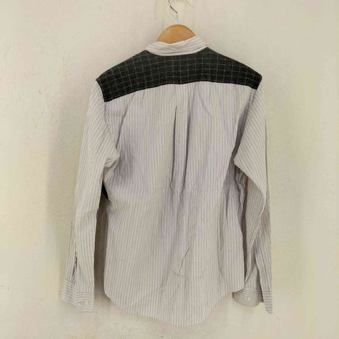 コムデギャルソンオムドゥ COMME des GARCONS HOMME DEUX ウール切り替え ストライプシャツ メンズ JPN:S