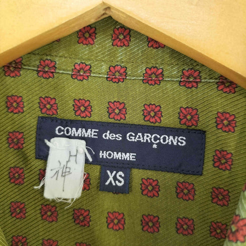 コムデギャルソンオム COMME des GARCONS HOMME 総柄 ドット リネン混 半袖シャツ メンズ JPN:XS