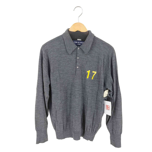 コムデギャルソンオム COMME des GARCONS HOMME コラボデザイン ロングスリーブ ウール ポロシャツ メンズ JPN:L