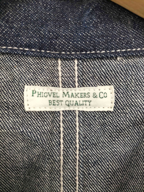 フィグベルメーカーズアンドコー PHIGVEL MAKERS & Co. DENIM CHORE JACKET メンズ JPN:2