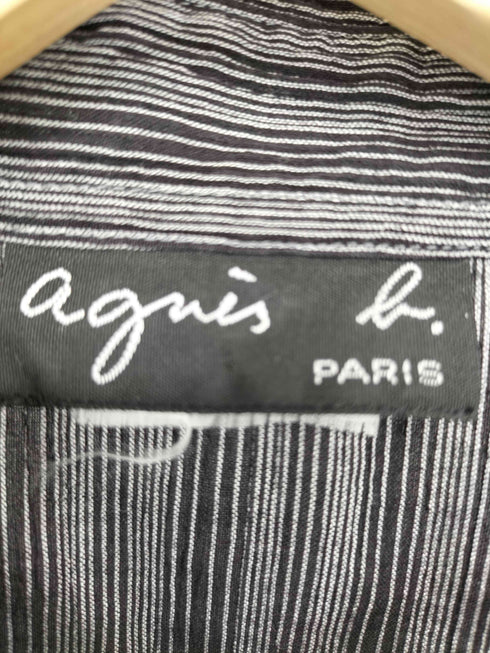 アニエスベー agnes b. ストライプ シアーシャツ レディース