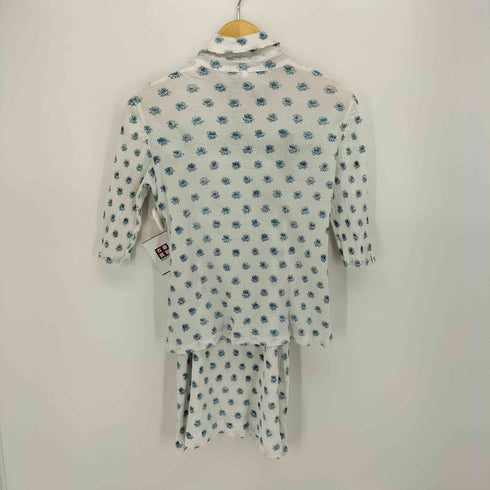 ツモリチサト TSUMORI CHISATO creperie 花柄 シボ ブラウス スカートセットアップ レディース